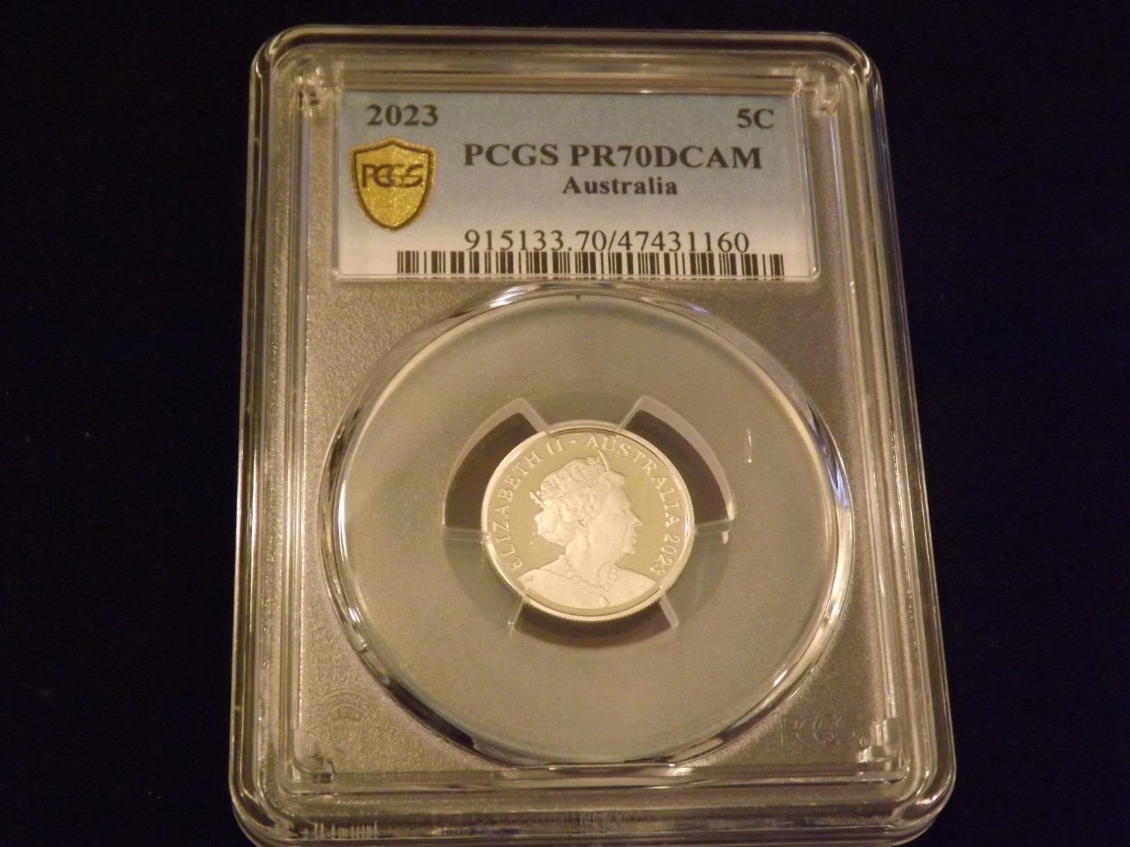 2023   5 C         AUSTRALIA       PCGS  PR 70