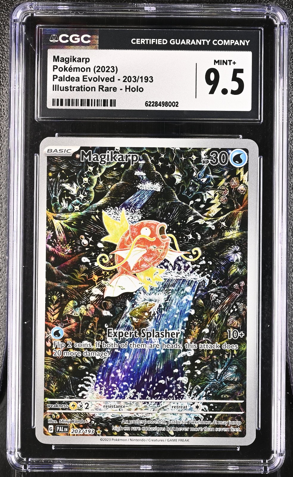 Magikarp Illustration Rare CGC 9.5 Mint+ 203/193 Paldea Evolved 2023 Pokemon