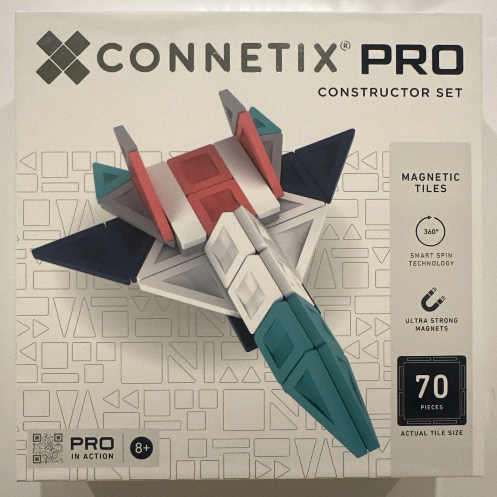 CONNETIX PRO Magnetic Tiles Constructor Set 70pc BRAND NEW