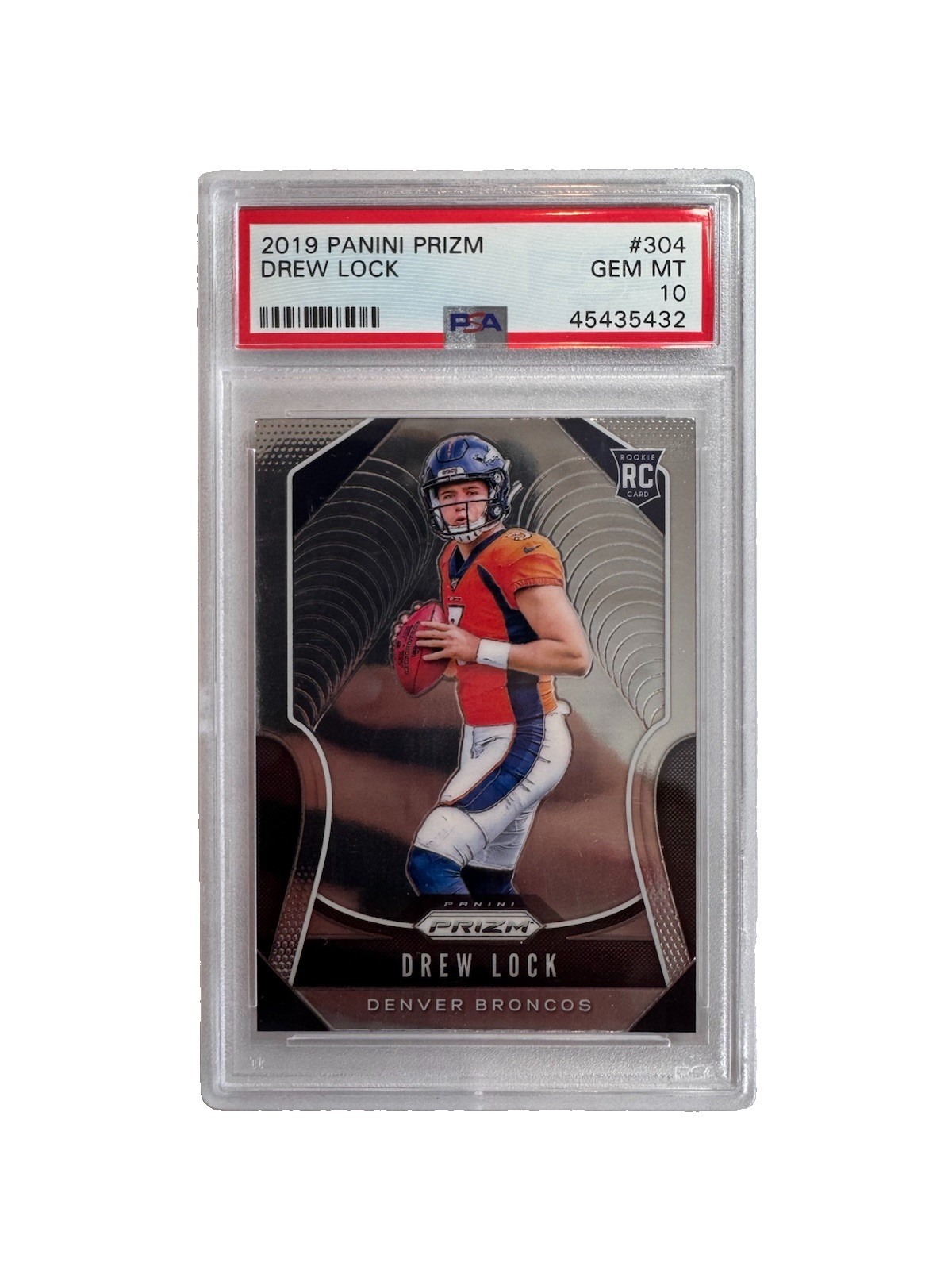 Drew Lock Rookie Card 2019 Panini Prizm Rookies #304 RC Seattle Seahawks PSA 10