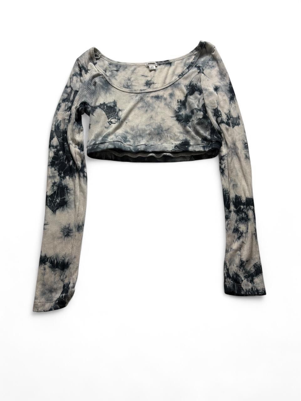 Garage Long Sleeve Tie Dye Ribbed Crop Top Size Medium Garage Long Sleeve Tie Dye Ribbed Crop Top Size Medium