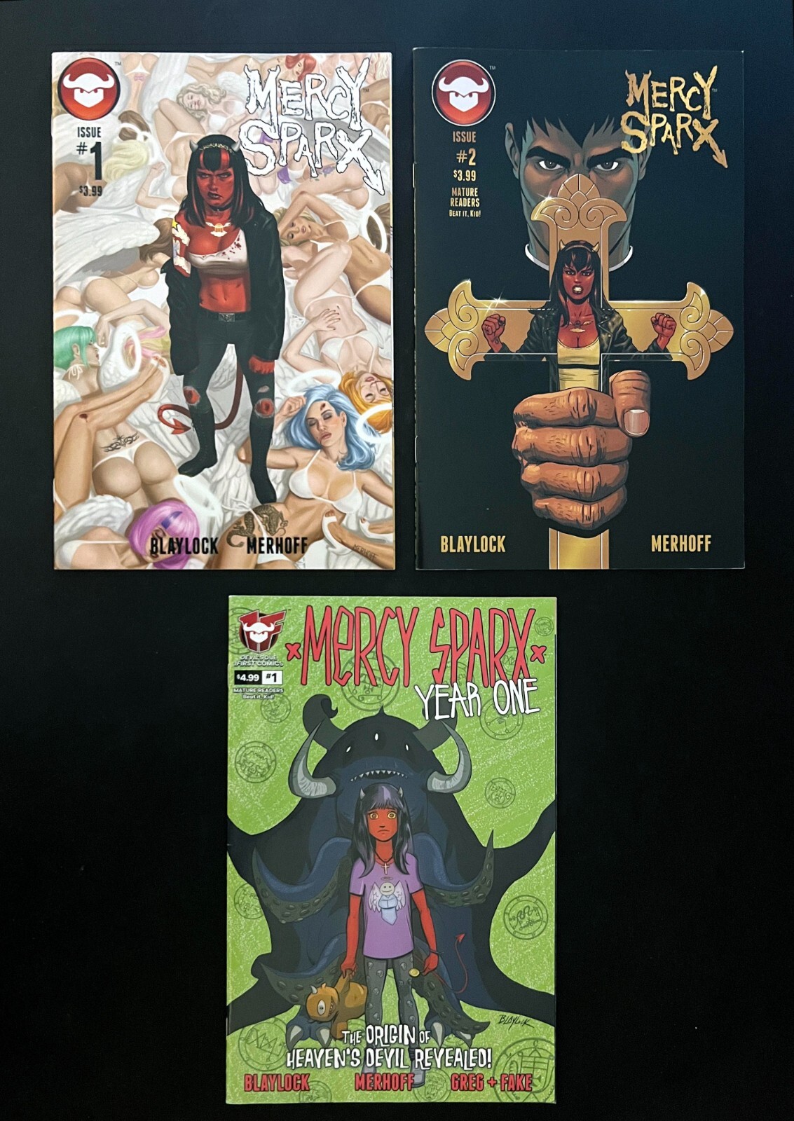 MERCY SPARX LOT #1, 2 2013 + Year One #1 C Variant 2016 Devil\'s Due Publishing
