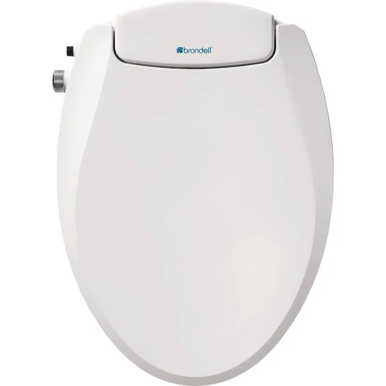 Brondell Ecoseat S101 Non Electric Bidet Toilet Seat Elongated White Dual Nozzle