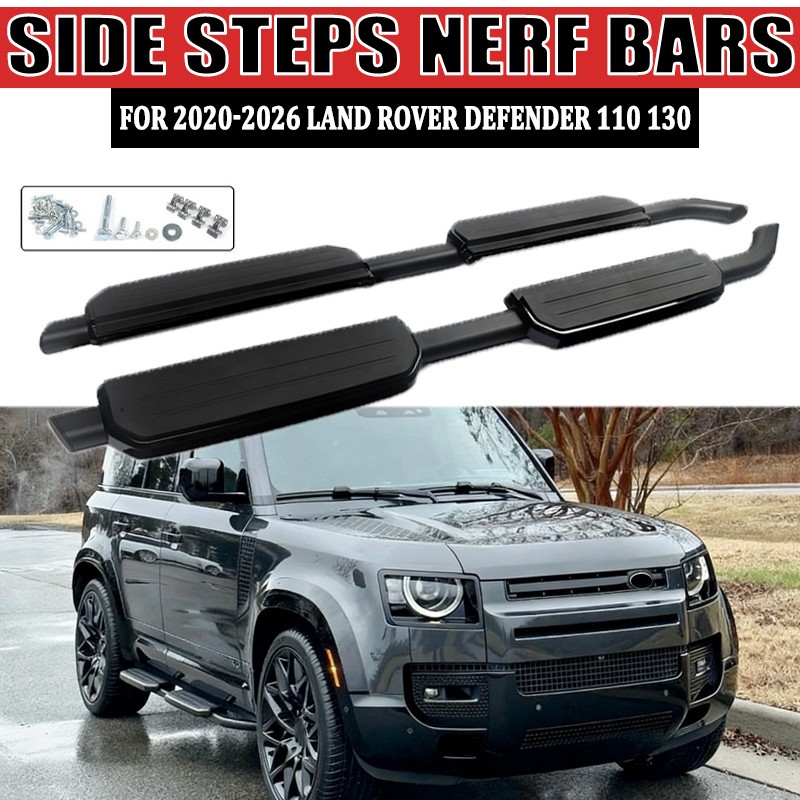 For 2020-2026 Land Rover Defender 110 130 4D Running Boards Side Steps Nerf Bars