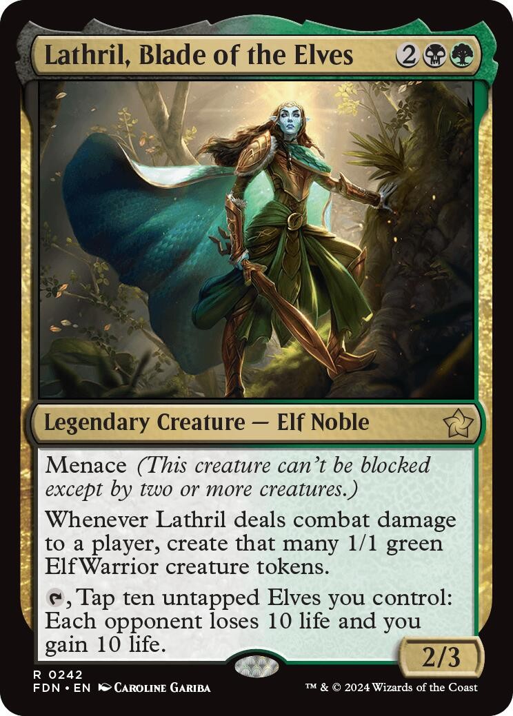 Lathril, Blade of the Elves Foundations NM MTG