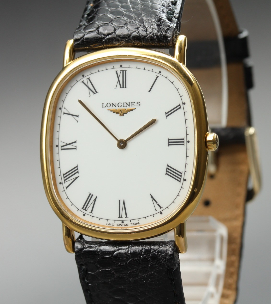LONGINES Les Grandes Classiques 7424 White Roman Quartz 30mm Men's Watch