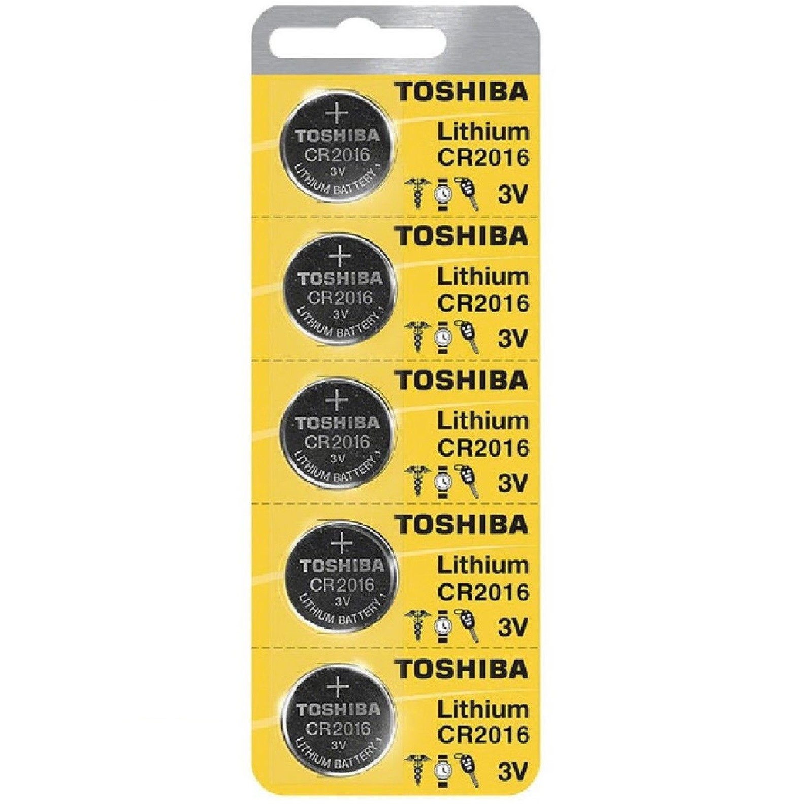 5 x New Original Toshiba CR2016 CR 2016 3V LITHIUM BATTERY BR2016 DL2016 