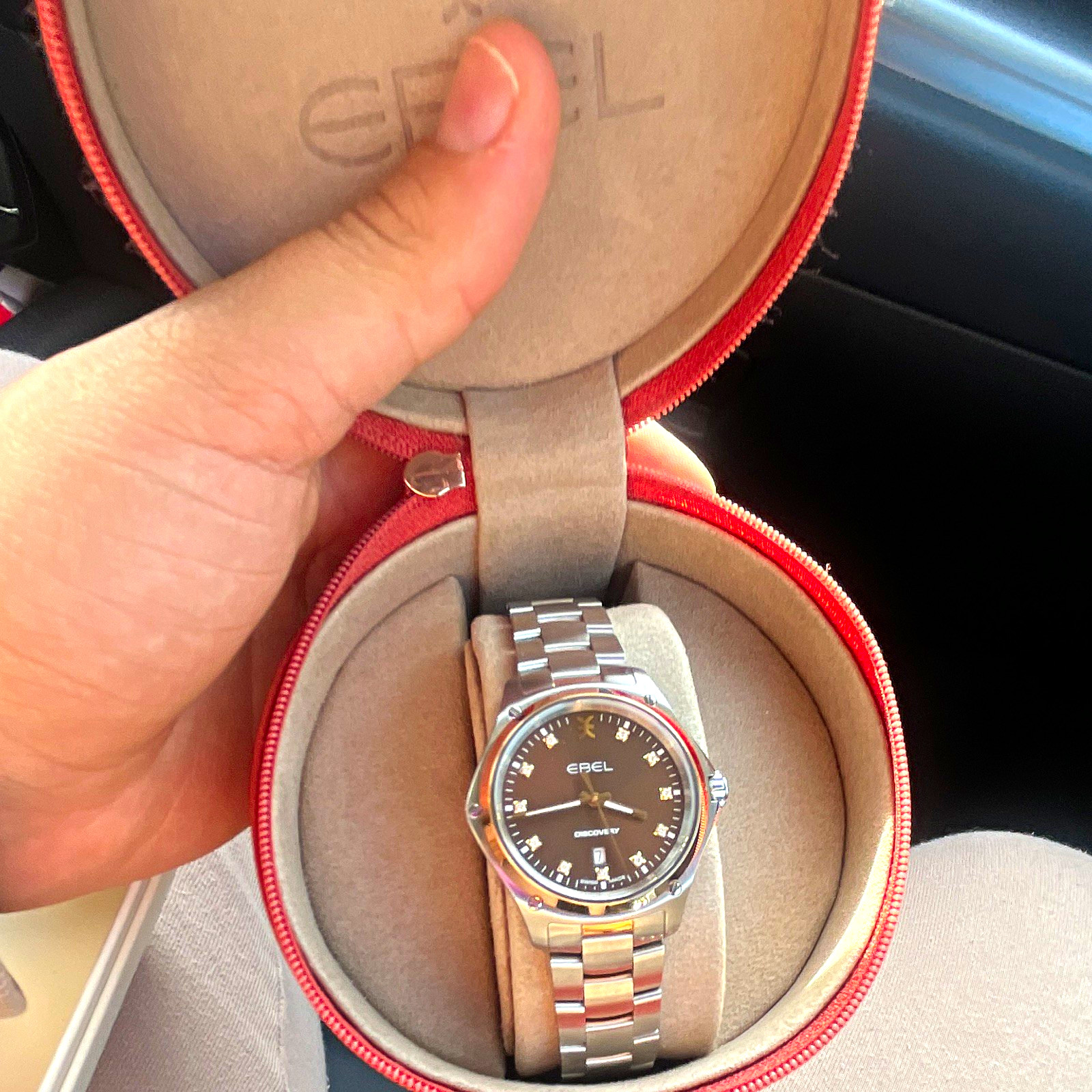 Ebel Discovery 18k Rose Gold And Stainless Watch With Diamond Markers 1216425 Ebel Discovery 18k Rose Gold And Stainless Watch With Diamond Markers 1216425