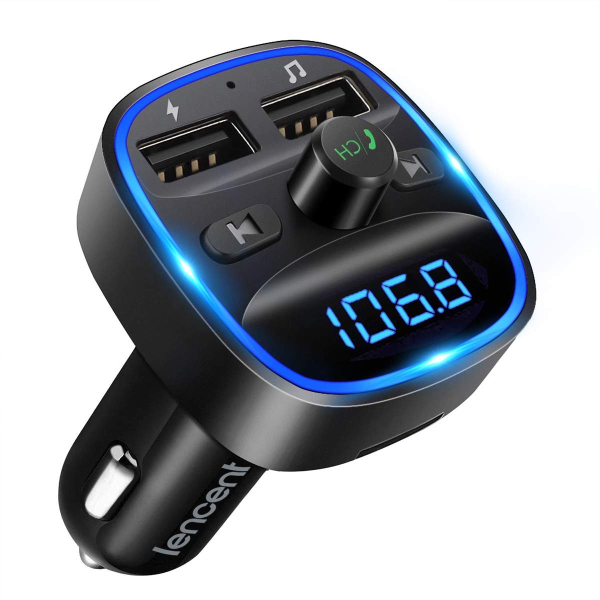 Lencent Fm Transmitter, Bluetooth Fm Transmitter Wireless Radio Adapte Lencent Fm Transmitter, Bluetooth Fm Transmitter Wireless Radio Adapte