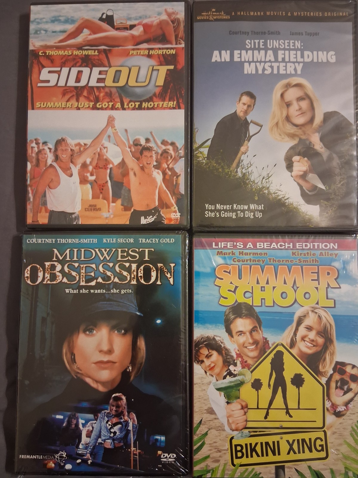 Courtney Thorne-Smith Films Lot of 4 - Brand New DVDs Sideout Summer School Courtney Thorne-Smith Films Lot of 4 - Brand New DVDs Sideout Summer School