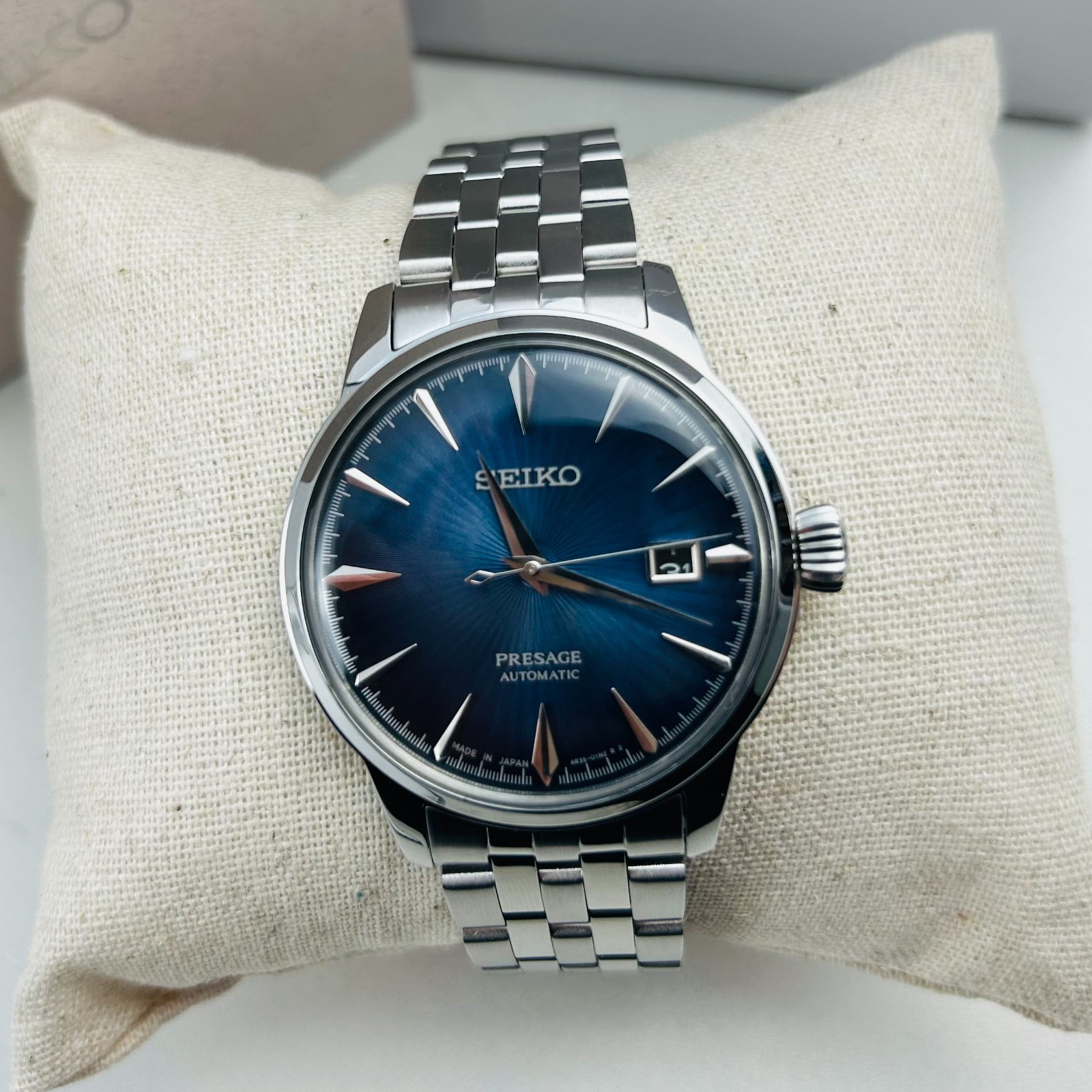 Seiko Presage SRPB41 Cocktail Time Blue Dial Men\'s Automatic Watch New/Box