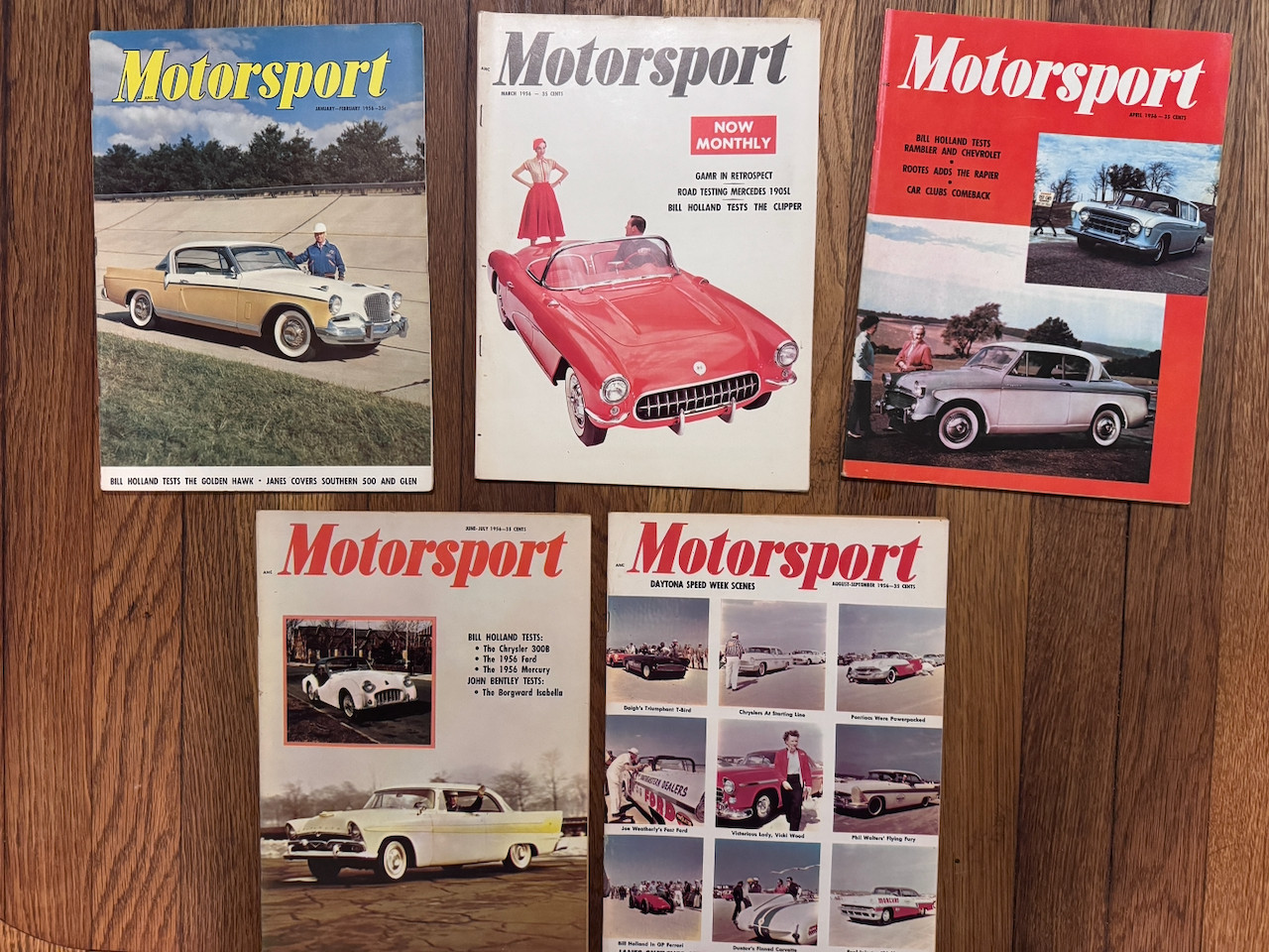 MOTORSPORT Magazine Vintage 1956 Lot of 5  Good Condition