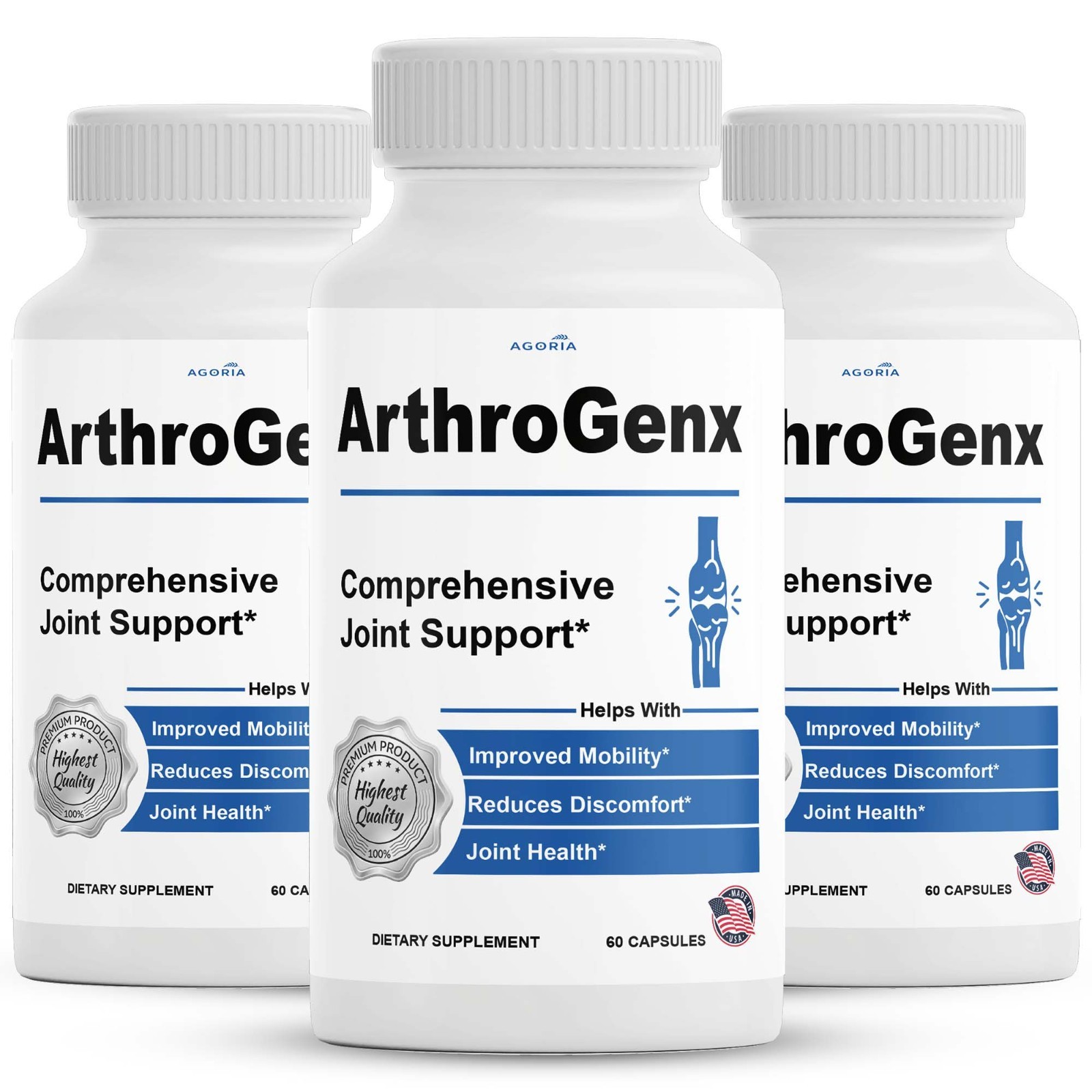 ( 3 Pack )ArthroGenX Capsules, Arthro GenX Premium Supplement for Healthy Joints