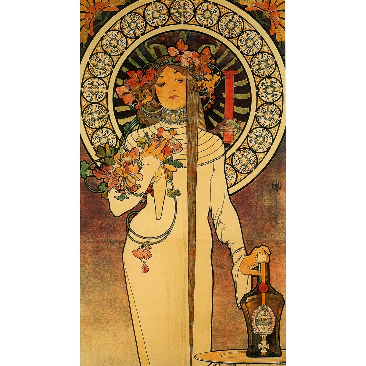La Trappistine by Alphonse Mucha - 30x40 Inch Rolled Canvas Wall Art Print