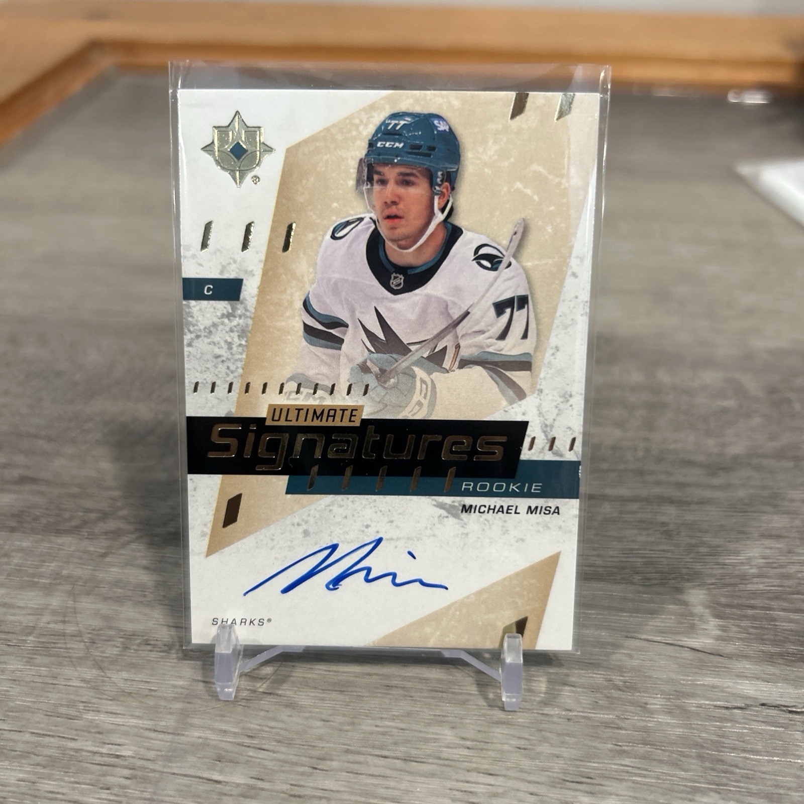 2025-26 Ultimate Signature Rookie Micheal Misa RC Sharks Gold