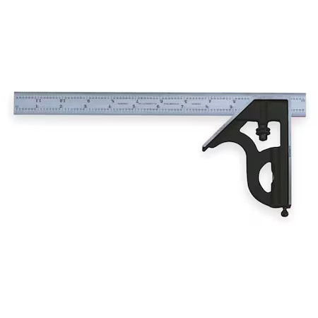 Starrett C11h-12-4R Combination Square Set, 12 In, 2 Pc Starrett C11h-12-4R Combination Square Set, 12 In, 2 Pc