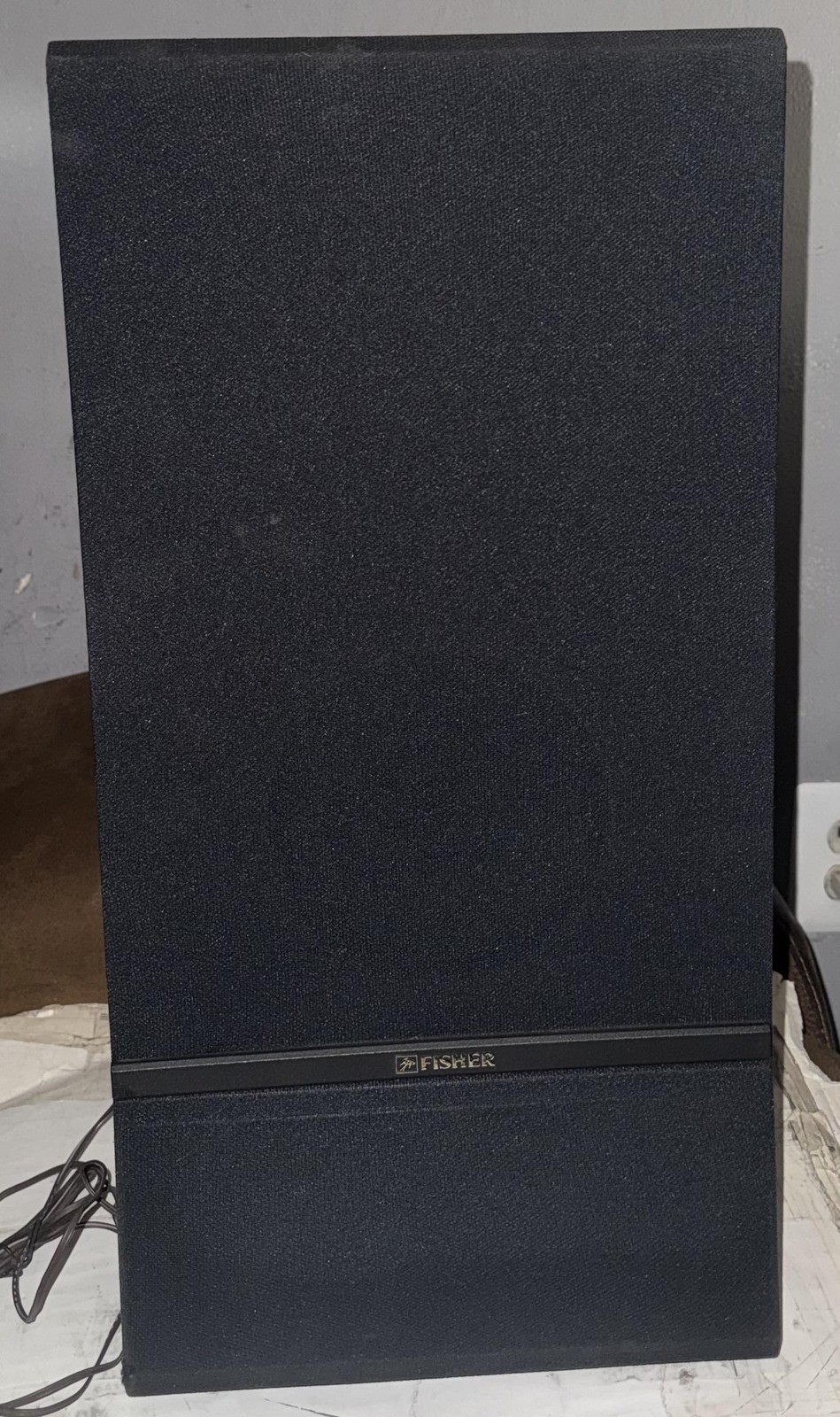 Vintage Fisher MS-711 Bookshelf Speaker Black Single Wired Stereo Home Tested Vintage Fisher MS-711 Bookshelf Speaker Black Single Wired Stereo Home Tested