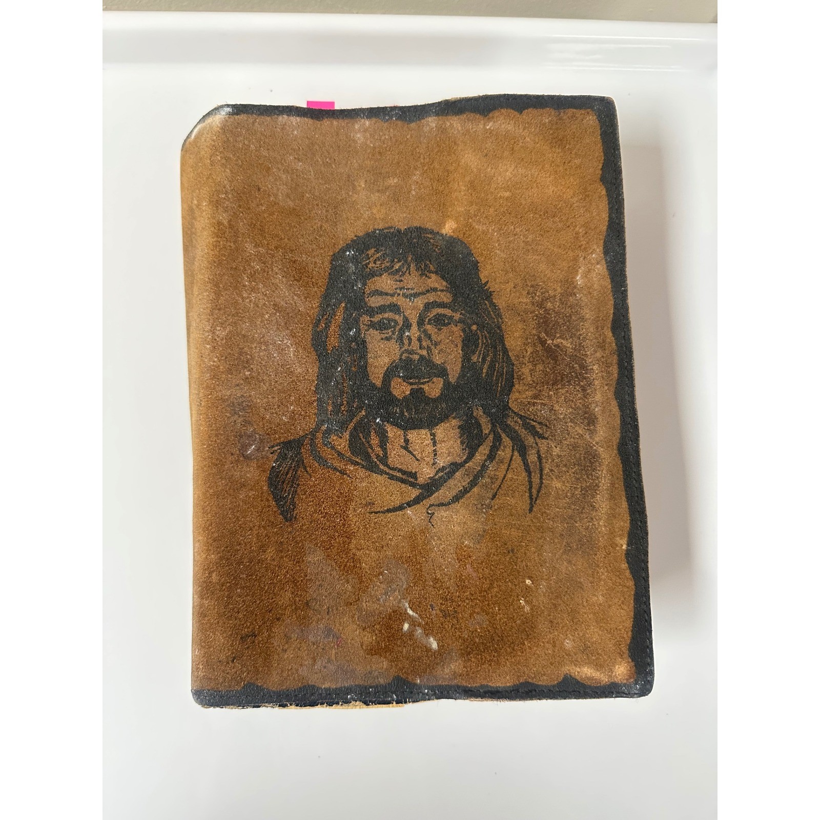Vintage 1964 Thompson Chain Reference Bible KJV 4th Ed Suede Jesus Wrap Cover