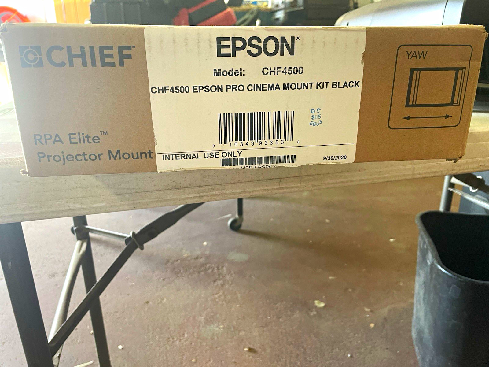 Epson CHF4500 Chief RPA Elite Pro Cinema Ceiling Projector Mount Kit Black