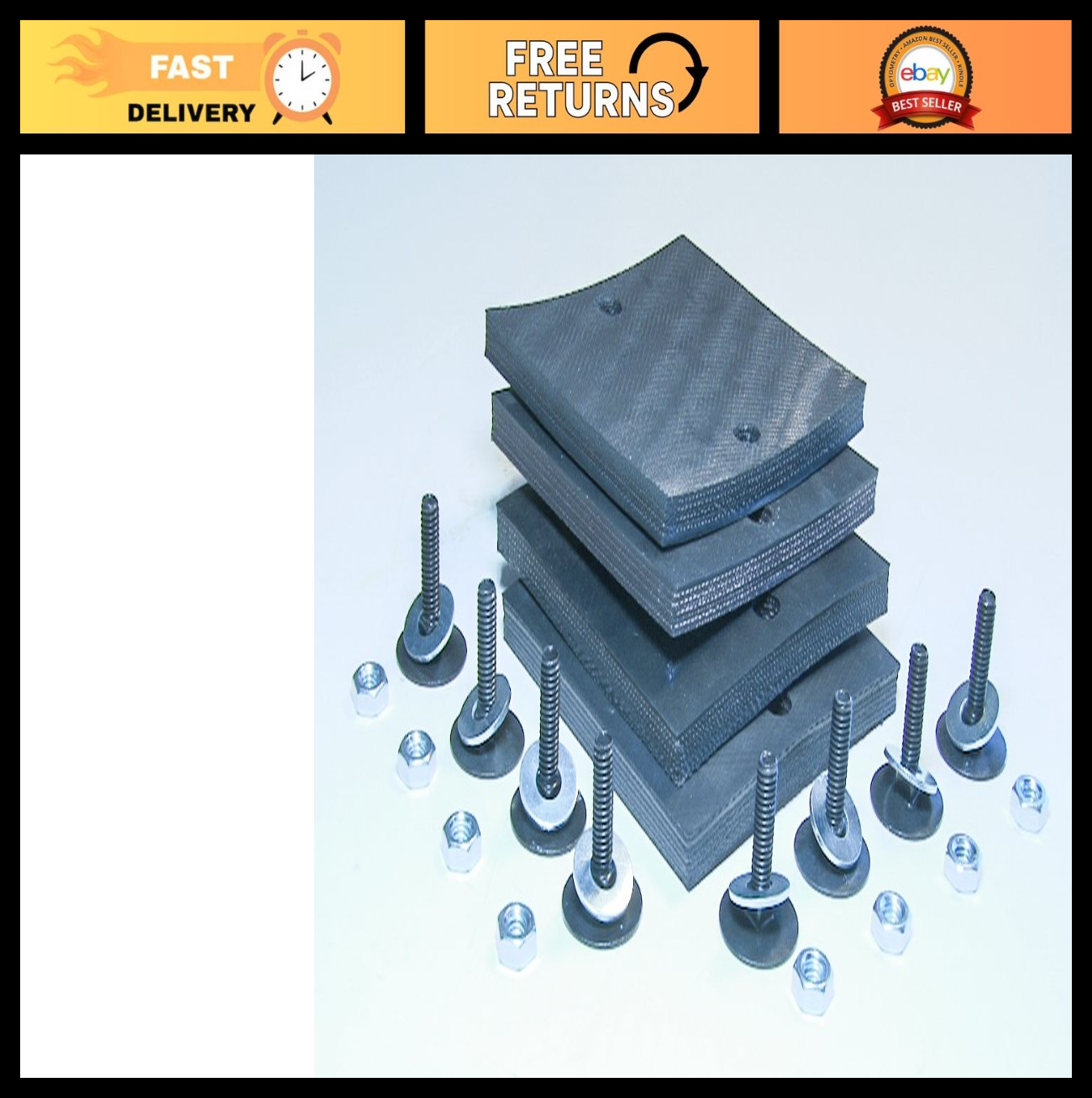 Ultra Heavy Duty Rubber Lift Arm Pads - Fits 2-Post Auto Lifts CL9 CL10 - Set of