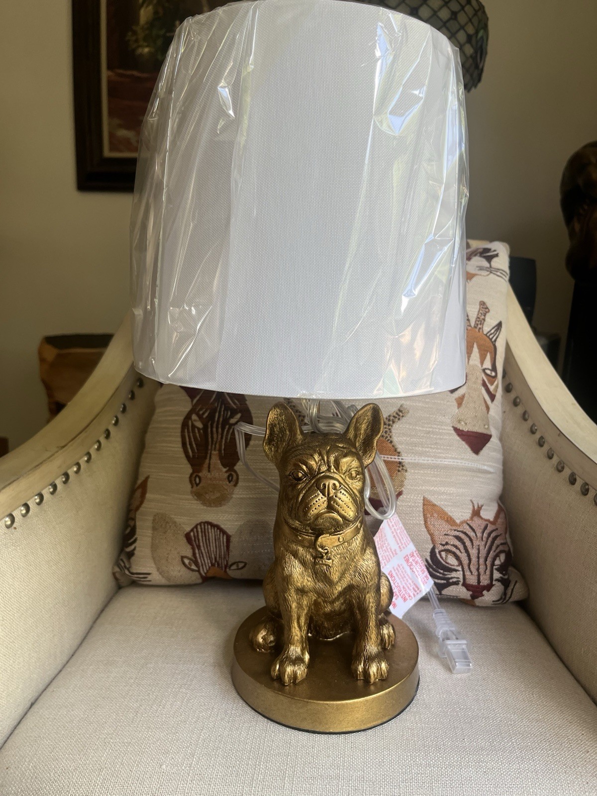 New French Bulldog Cute Gold Lamp .Table Lamp New French Bulldog Cute Gold Lamp .Table Lamp