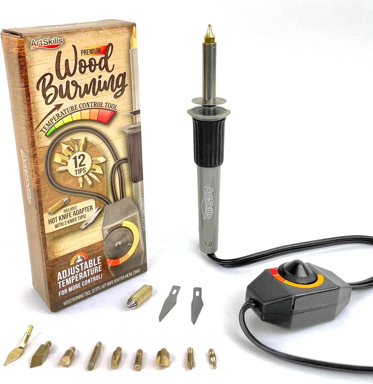 Professional Wood Burning Tool Kit - 16 Piece Set with Adjustable Pen & Tips