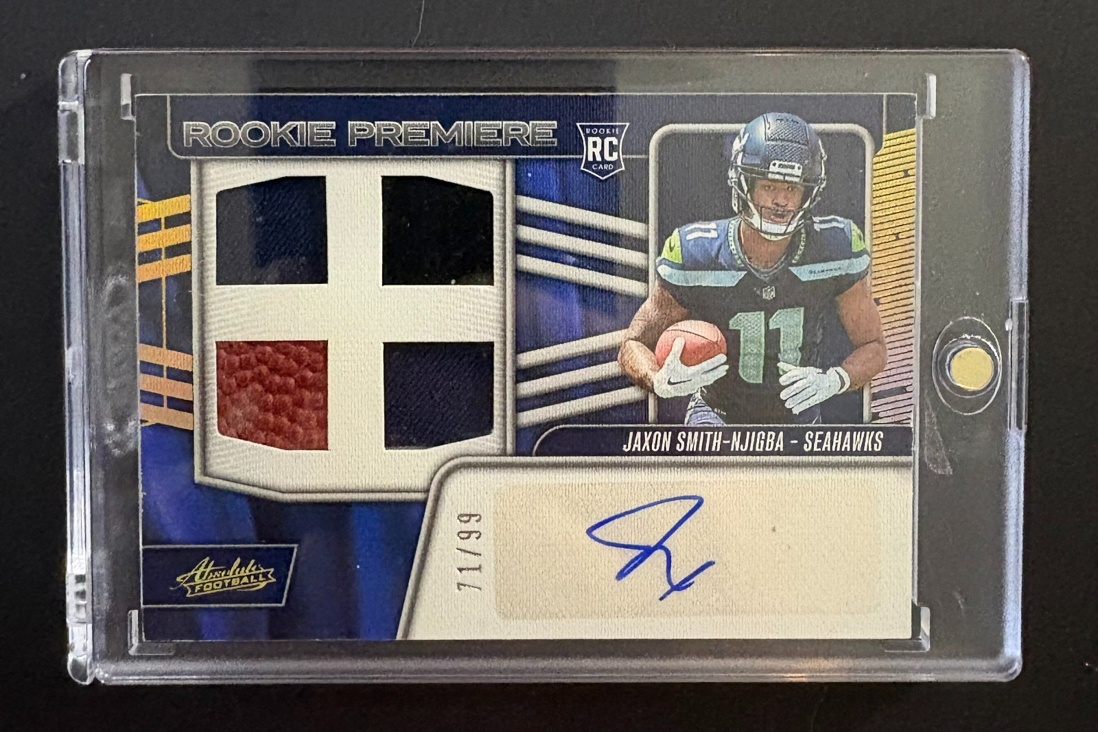 2023 Panini Absolute  Jaxon Smith-Njigba #RPMA-JSN Quad Autographs /99 (AU, RC)