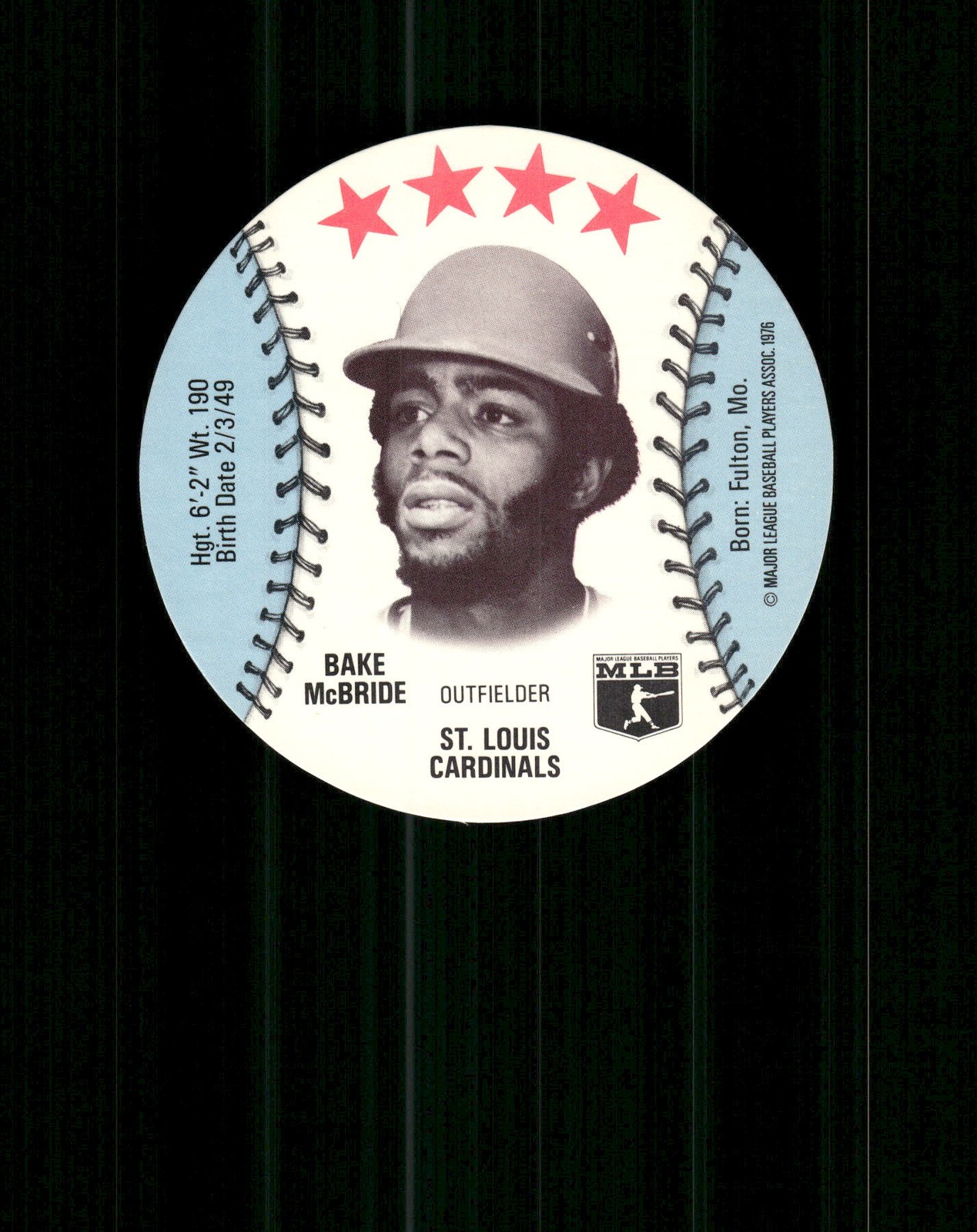1976 Dairy Isle Discs #NNO Bake McBride