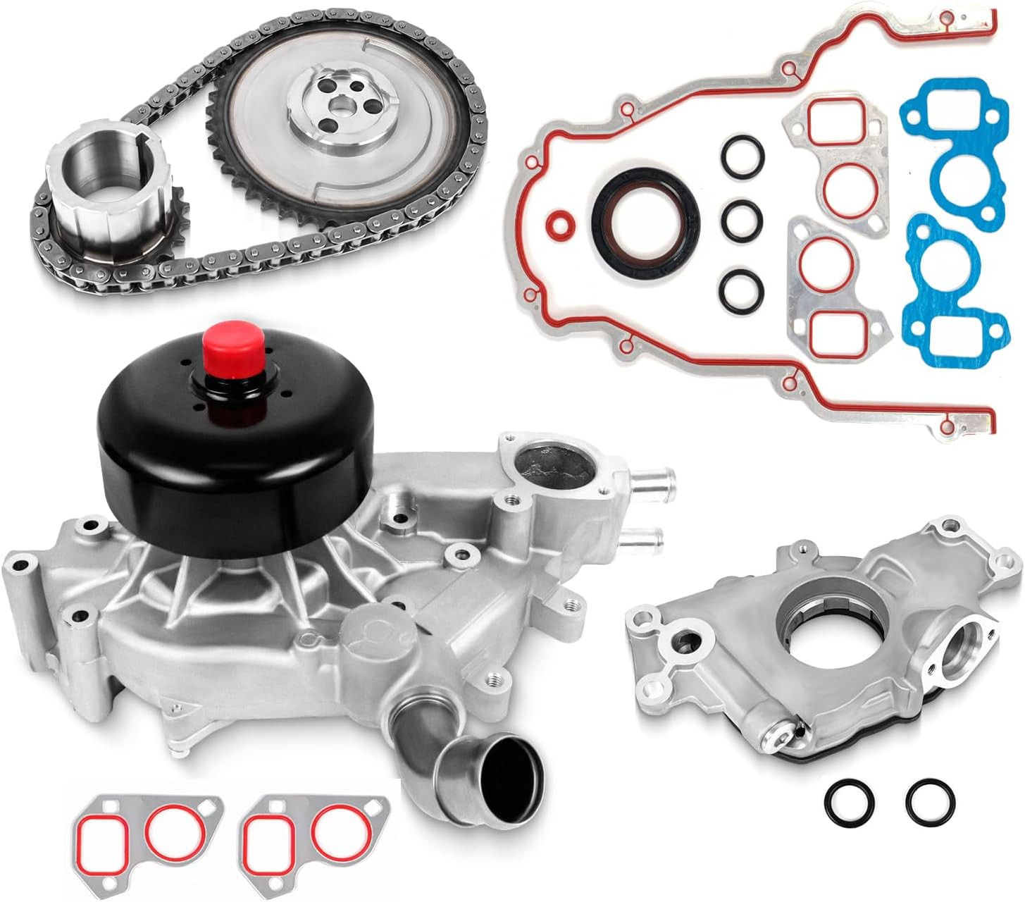 M295 Oil Pump AW5087 Water Pump Timing Chain Kit Chevy Silverado GMC 5.3 6.0 80