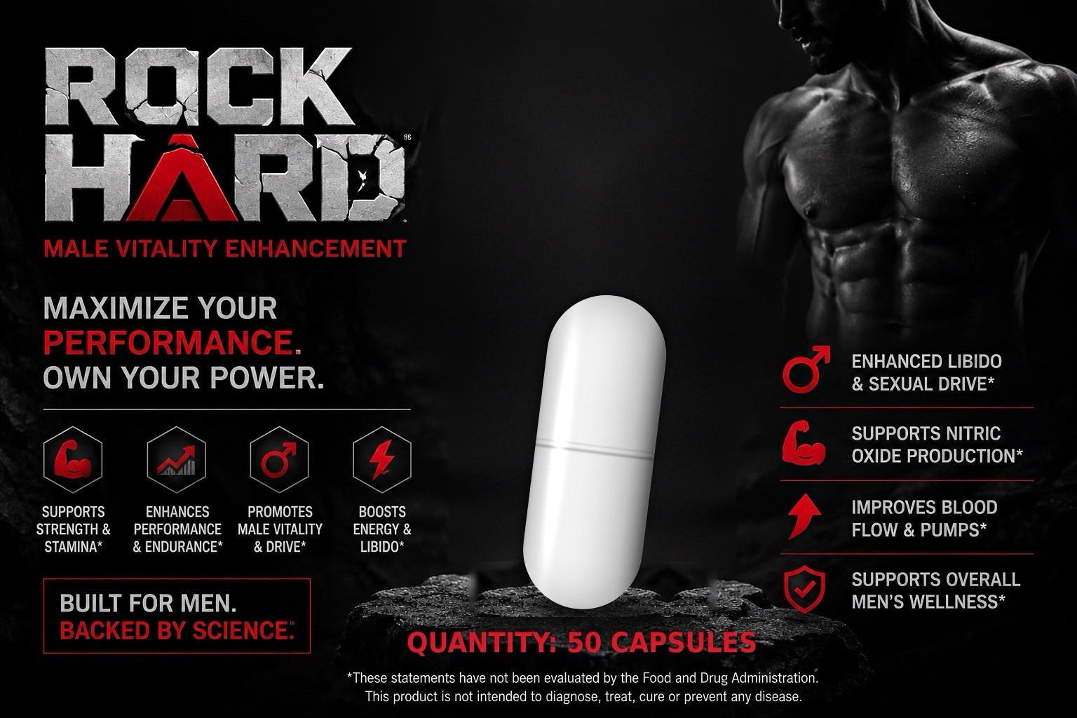 Rock Hard Men’s Libido Enhancement Supplement