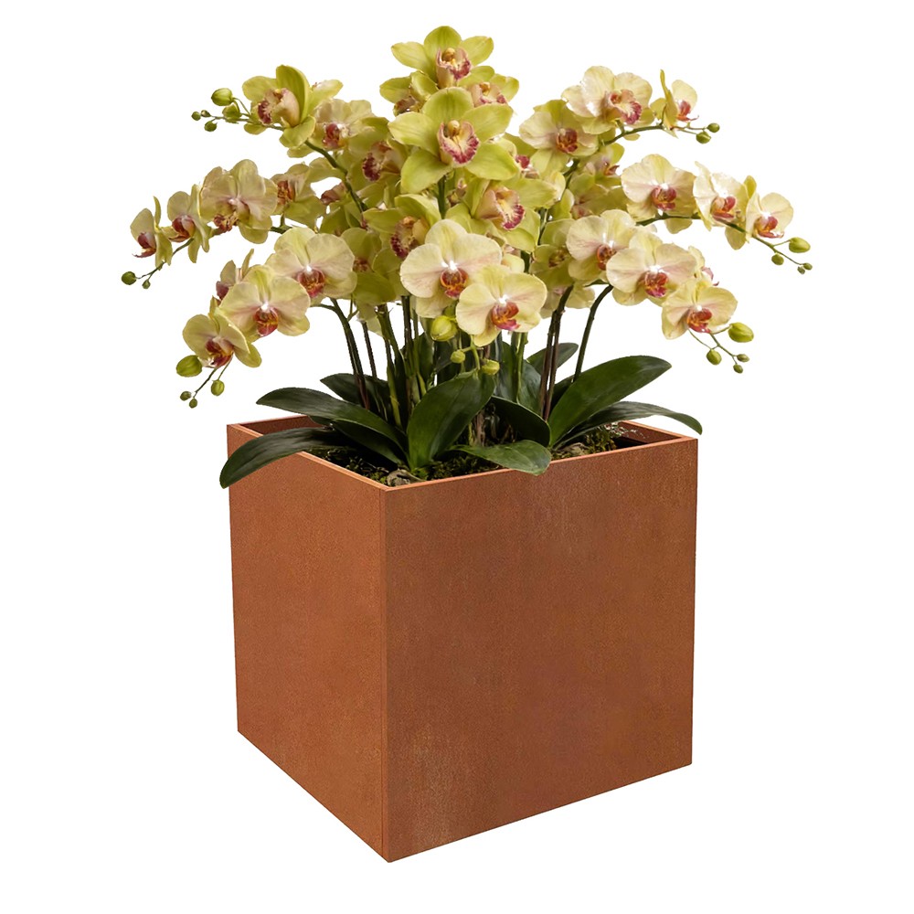 24x24x24 Inch Large Corten Steel Planters Metal Planter Garden Planter for Yard