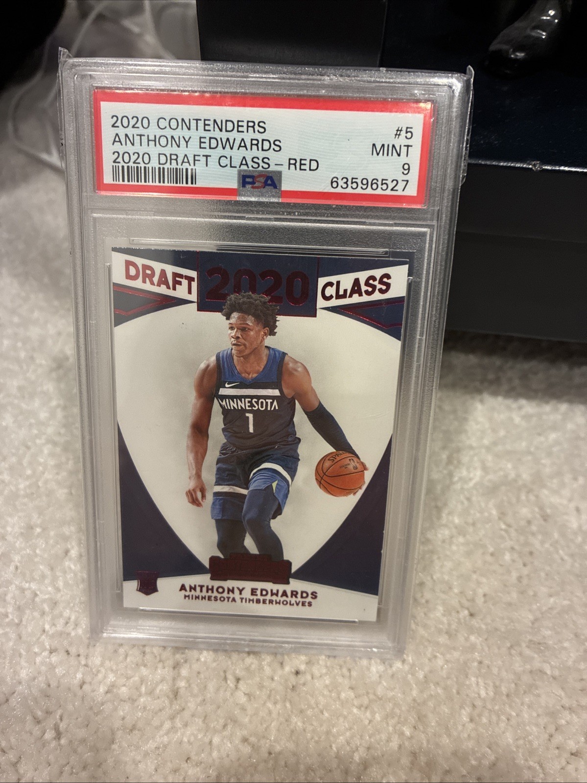 2020-21 Panini Contenders - 2020 Draft Class ANTHONY EDWARDS #5 Red (RC)