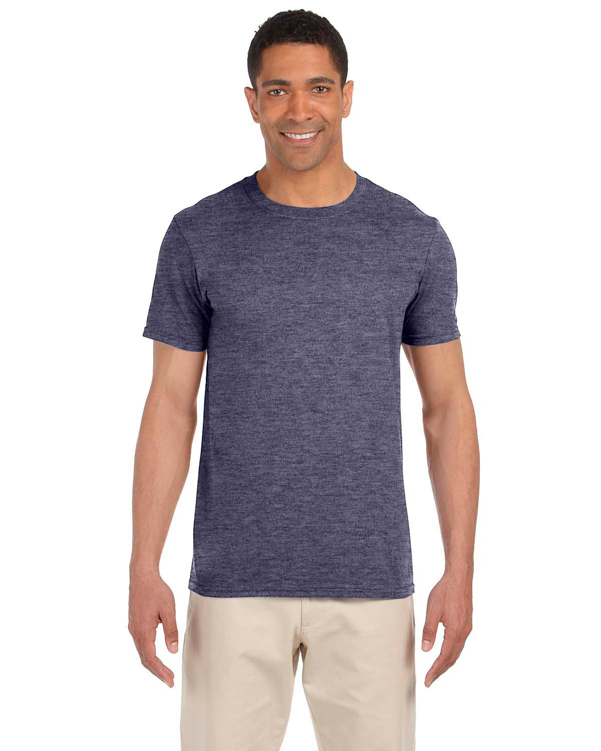 Gildan G640 Men\'s Ringspun Cotton Jersey Knit Crew Neck Softstyle Plain T-Shirt