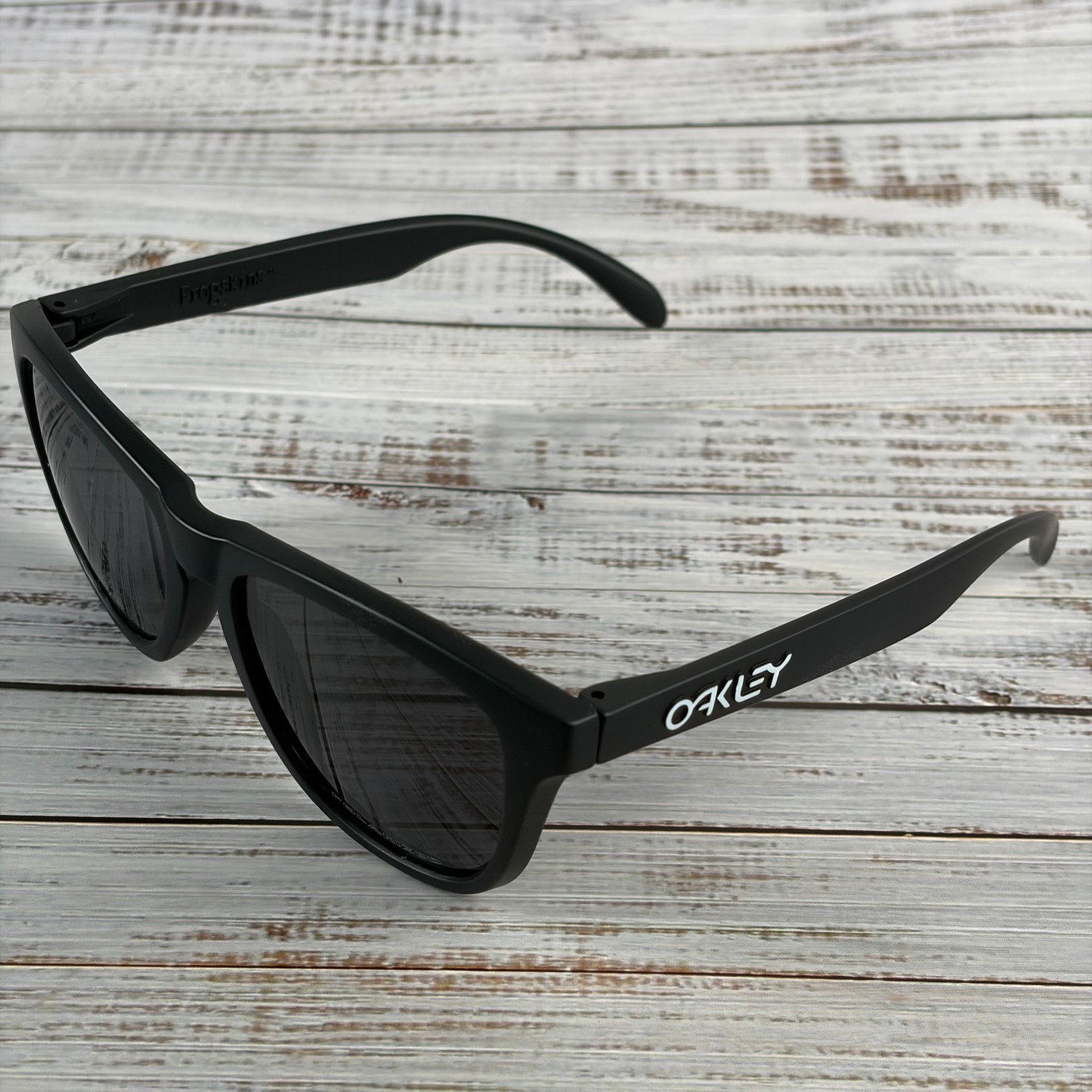 Oakley Frogskins OO9245 Sunglasses Black Frame Black Lenses With Box