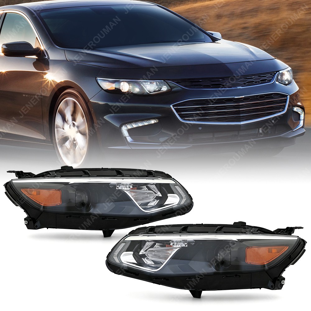 Projector Halogen Headlight Fit For 2016-2018 Chevrolet Malibu Headlamp W/ Bulb