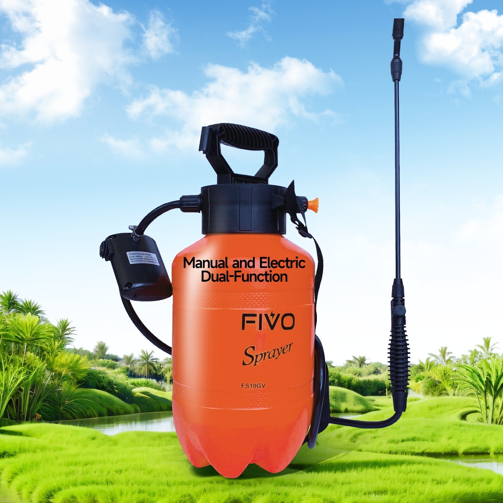 FIVO Rechargeable Battery Powered Electric Pump Sprayer for Lawn and Garden