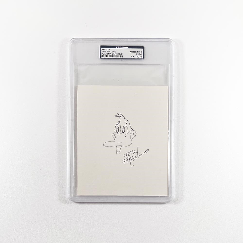 Friz Freleng Daffy Duck Autographed Signed Sketch Certified Authentic PSA/DNA