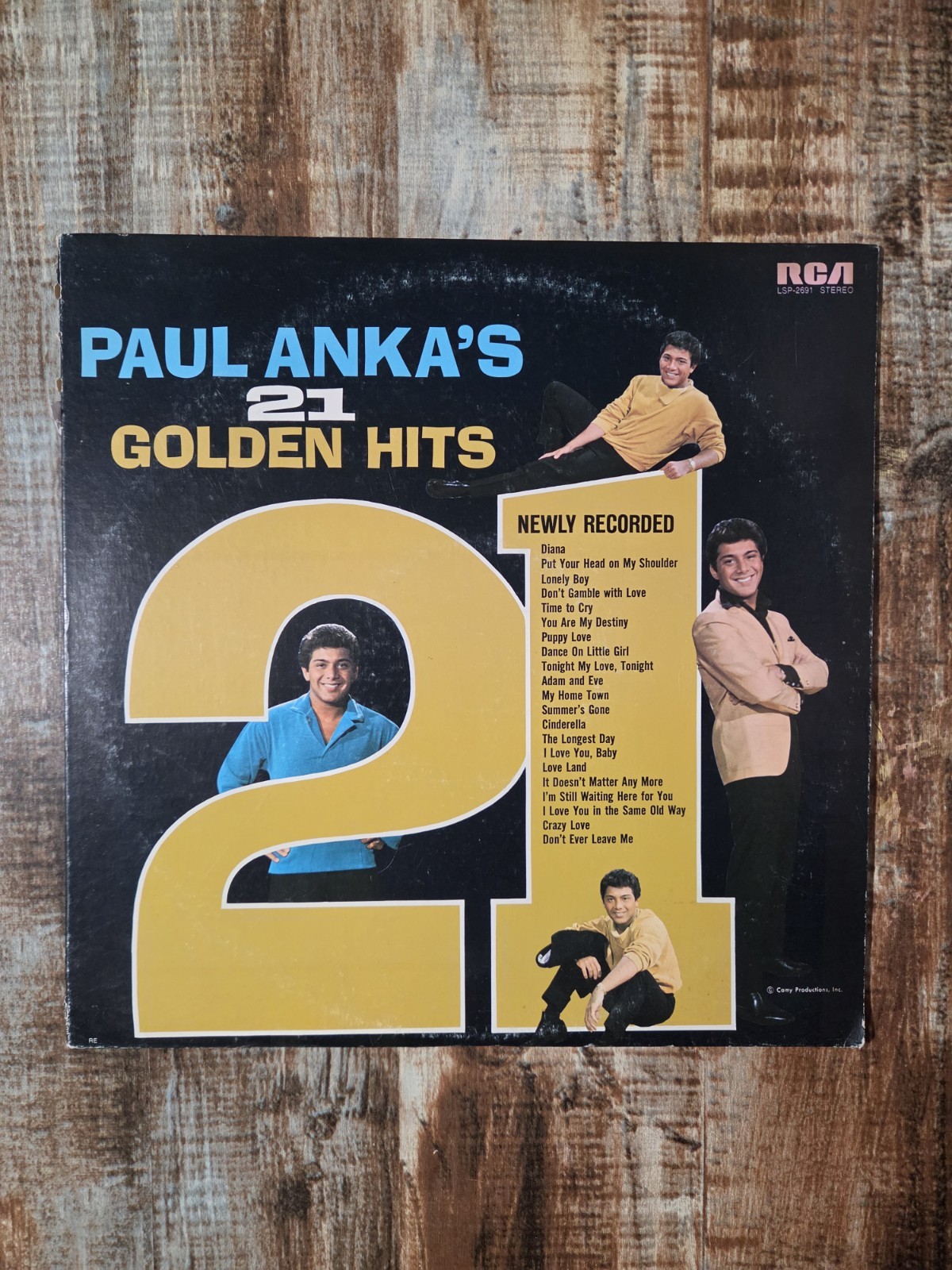 Paul Anka 21 Golden Hits Vinyl LP RCA 1963 LSP 2691 stereo