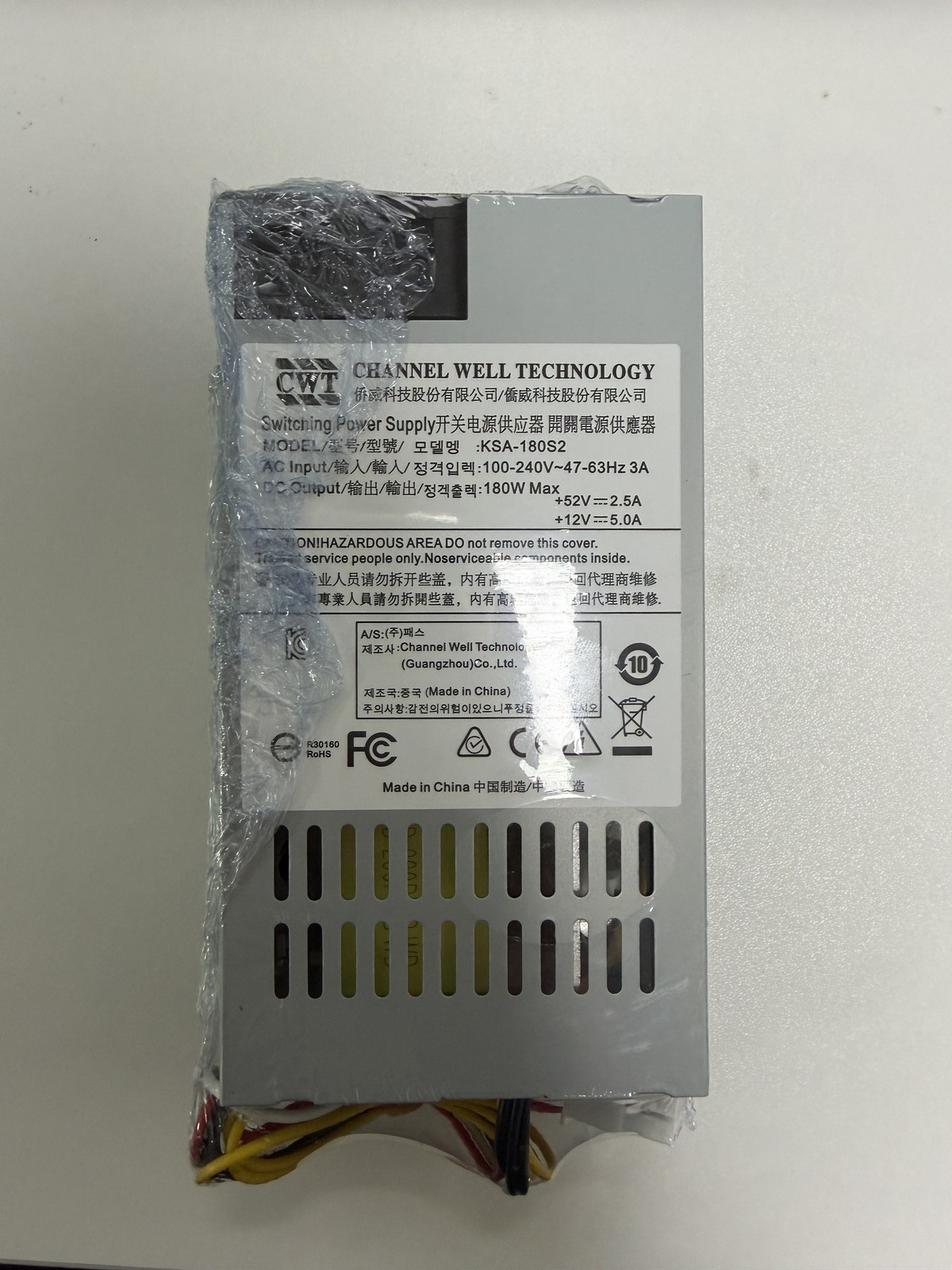 1PC New CWT KSA-180S2 12V 5A 52V 2.5A Server Switching Power Supply