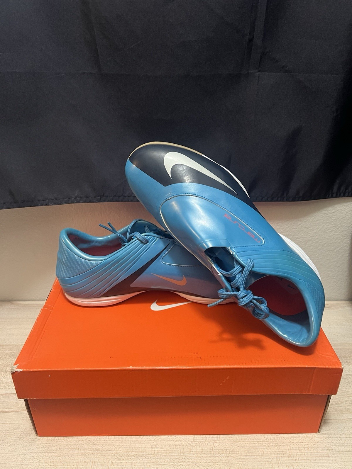 Nike Mercurial Steam V Blue Size 10 Extremely Rare 2009