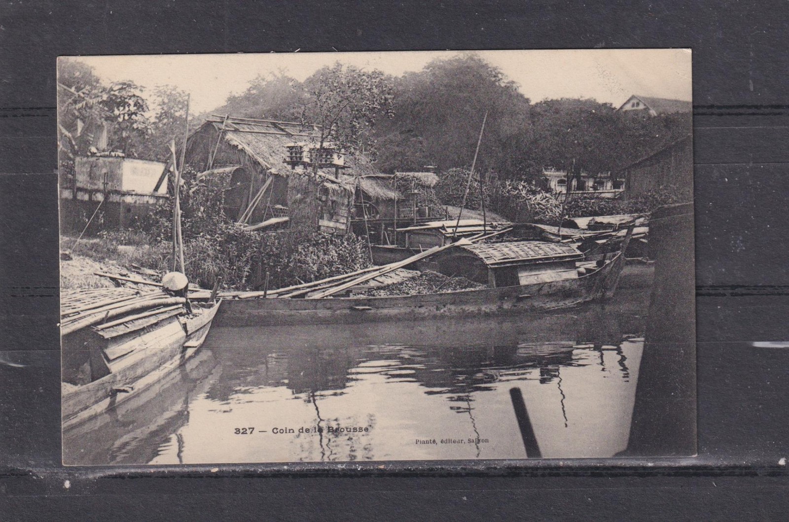 VIETNAM, SAIGON, RIVER SCENE, BROUSSE, c1920 ppc., unused.