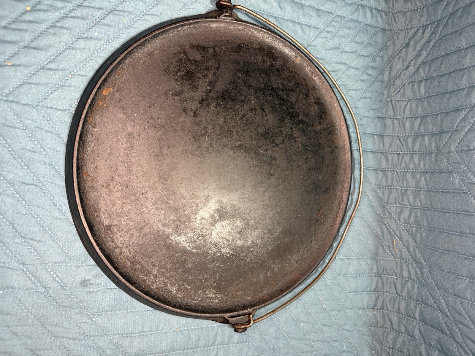 Vintage Griswold #12 Cast Iron Round Griddle Pattern 617 Large Block Logo Erie