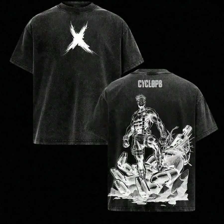 Vintage Cyclops X‑Men Double‑Sided Graphic 100% Cotton T‑Shirt