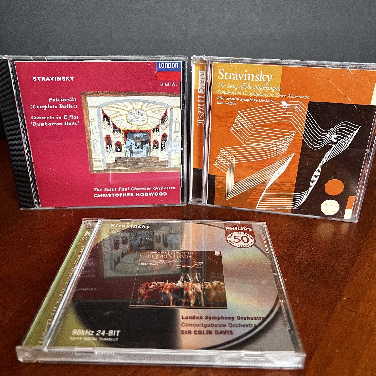 Lot: 3 Igor Stravinsky CD Pulcinella Complete Ballet The Song of the Nightingale Lot: 3 Igor Stravinsky CD Pulcinella Complete Ballet The Song of the Nightingale