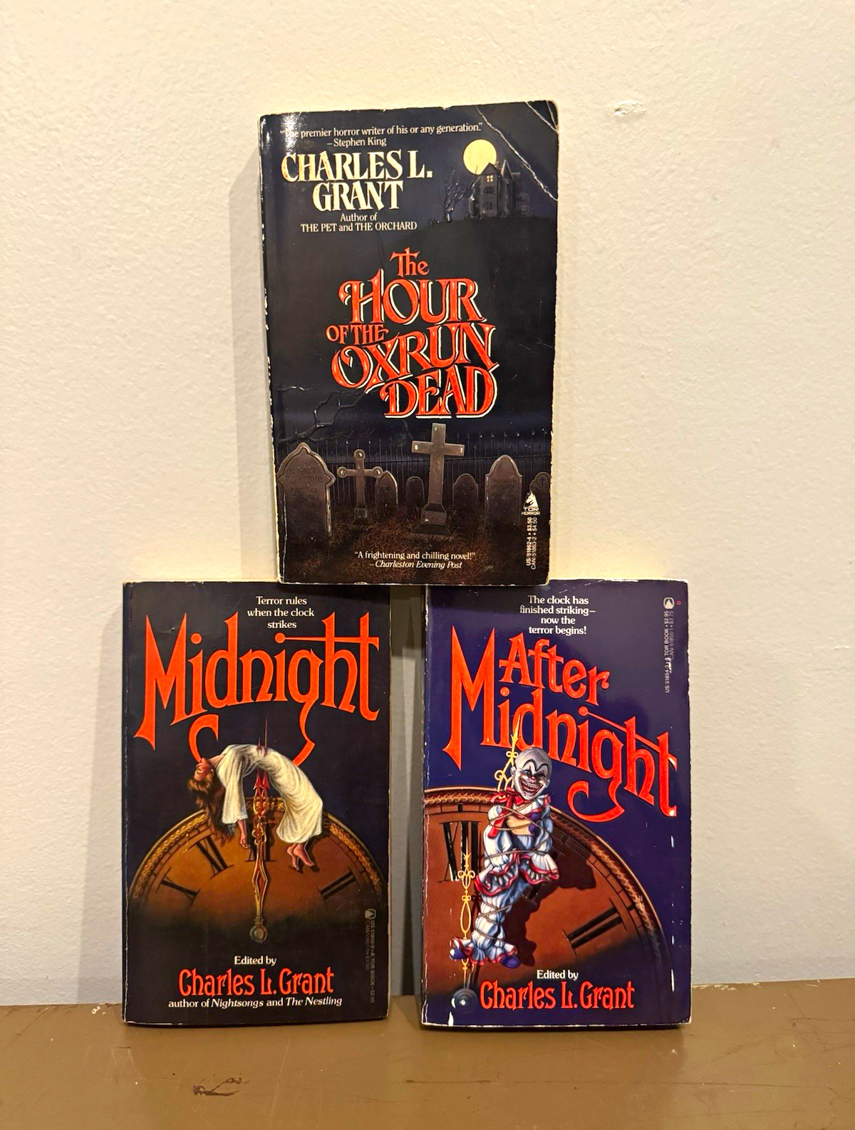 Charles L. Grant - Lot of 3 Vintage Horror PB: Midnight/After Midnight/Oxrun
