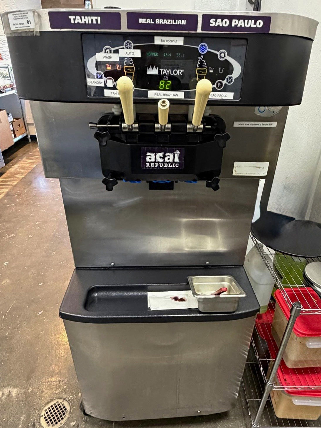 Taylor C713-33 Soft Serve Ice Cream Machine, 2 Hopper Floor Model 208-230V Taylor C713-33 Soft Serve Ice Cream Machine, 2 Hopper Floor Model 208-230V