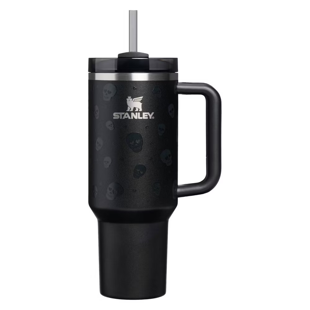 Stanley 40 oz Stainless Steel H2.0 FlowState Quencher Tumbler Sweetheart Skulls