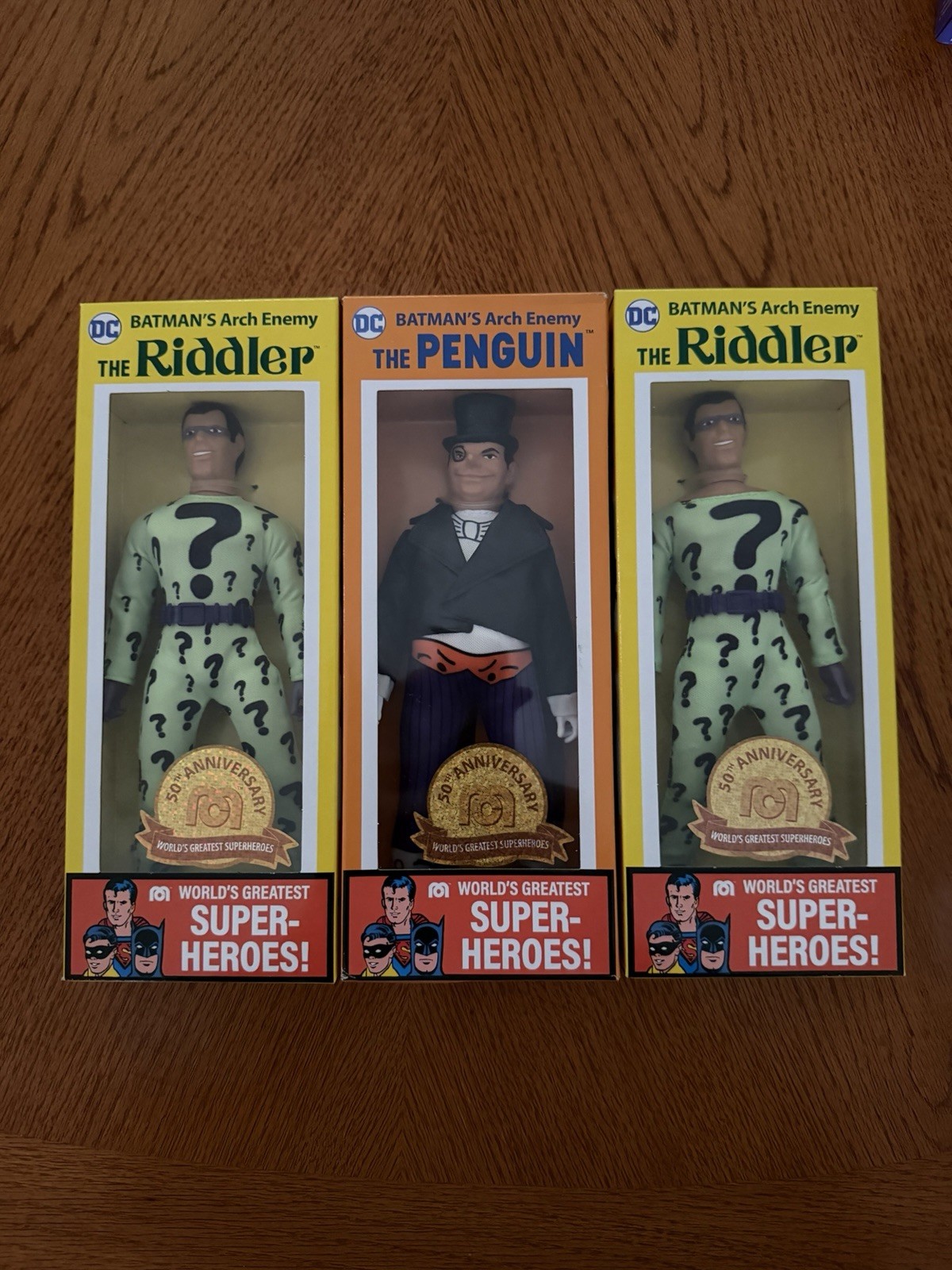 Mego World\'s Greatest Super-Heroes 8in Boxed Figure Set Riddler Penguin