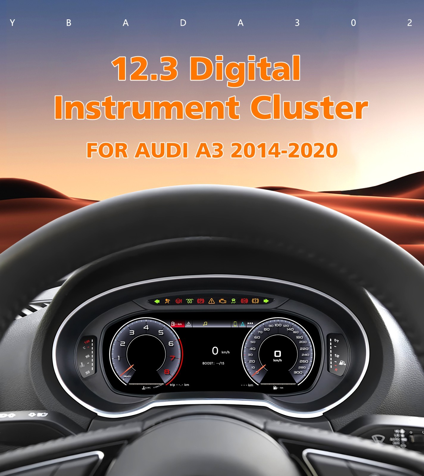 Digital LCD Instrument Gauge Cluster Speedometer For Audi A3 S3 8V CarPlay HDMI Digital LCD Instrument Gauge Cluster Speedometer For Audi A3 S3 8V CarPlay HDMI