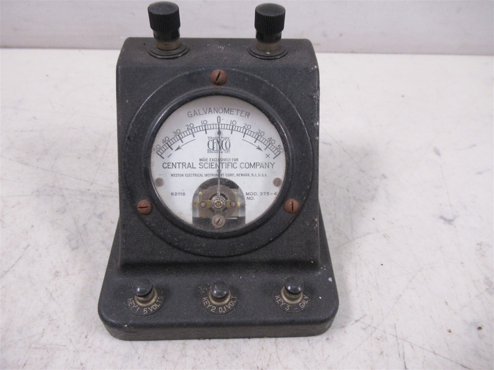 CENCO Central Scientific Company Galvanometer 375-4 Vintage Lab Unit CENCO Central Scientific Company Galvanometer 375-4 Vintage Lab Unit